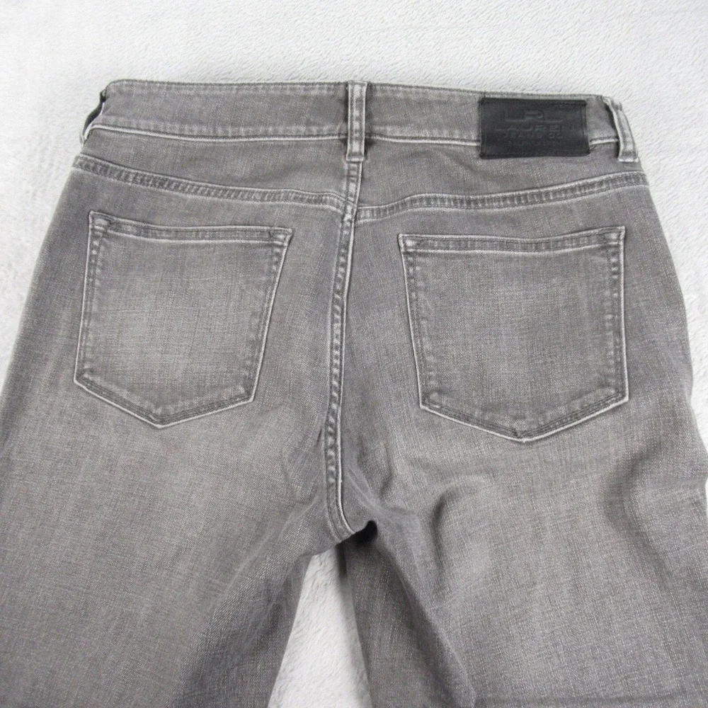 LRL Lauren Jeans Heritage Jeans Women 6 Gray Zip Mid Rise Stretch Straight 29x30